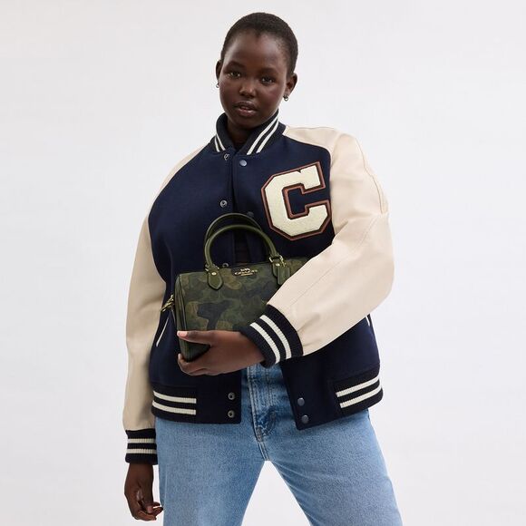 NWT Coach Outlet Rowan Satchel Bag In Signature Camo Print - Picture 6 of 7